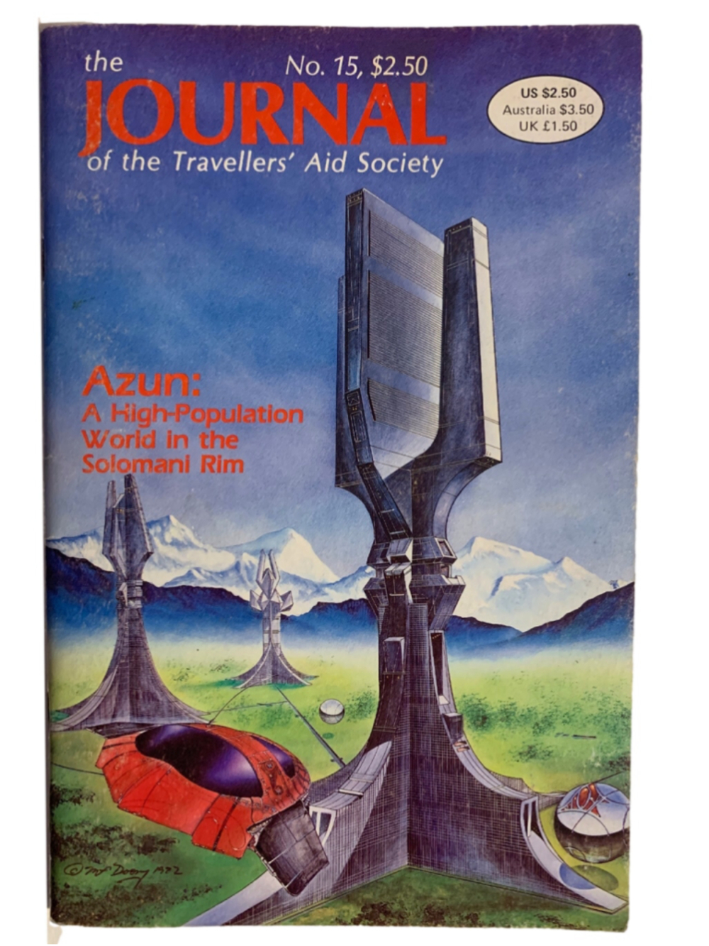 Unbranded Board Game Journal of the Travellers' Aid Society No. 15 One Size Blue